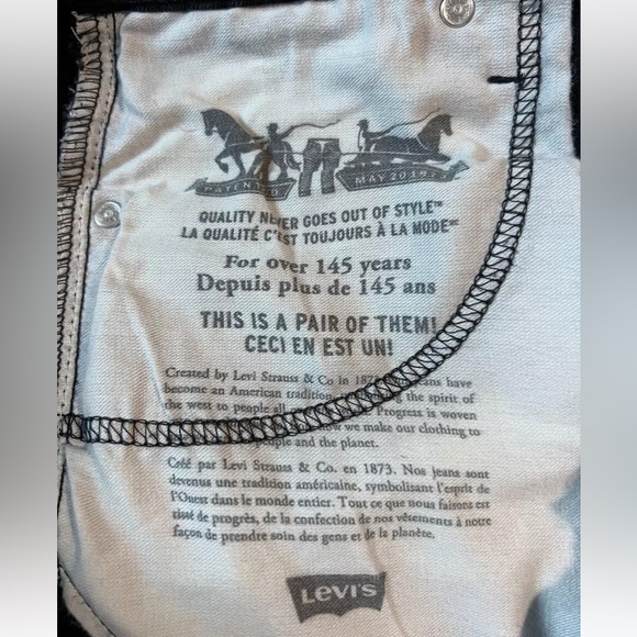 LEVI 510 RED TAG Black jeans - Picture 7 of 9